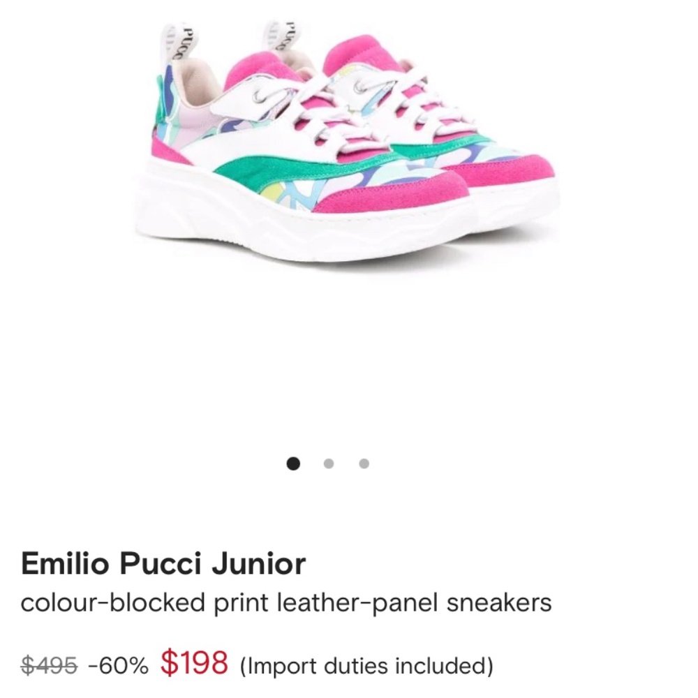 Pucci trainers girls